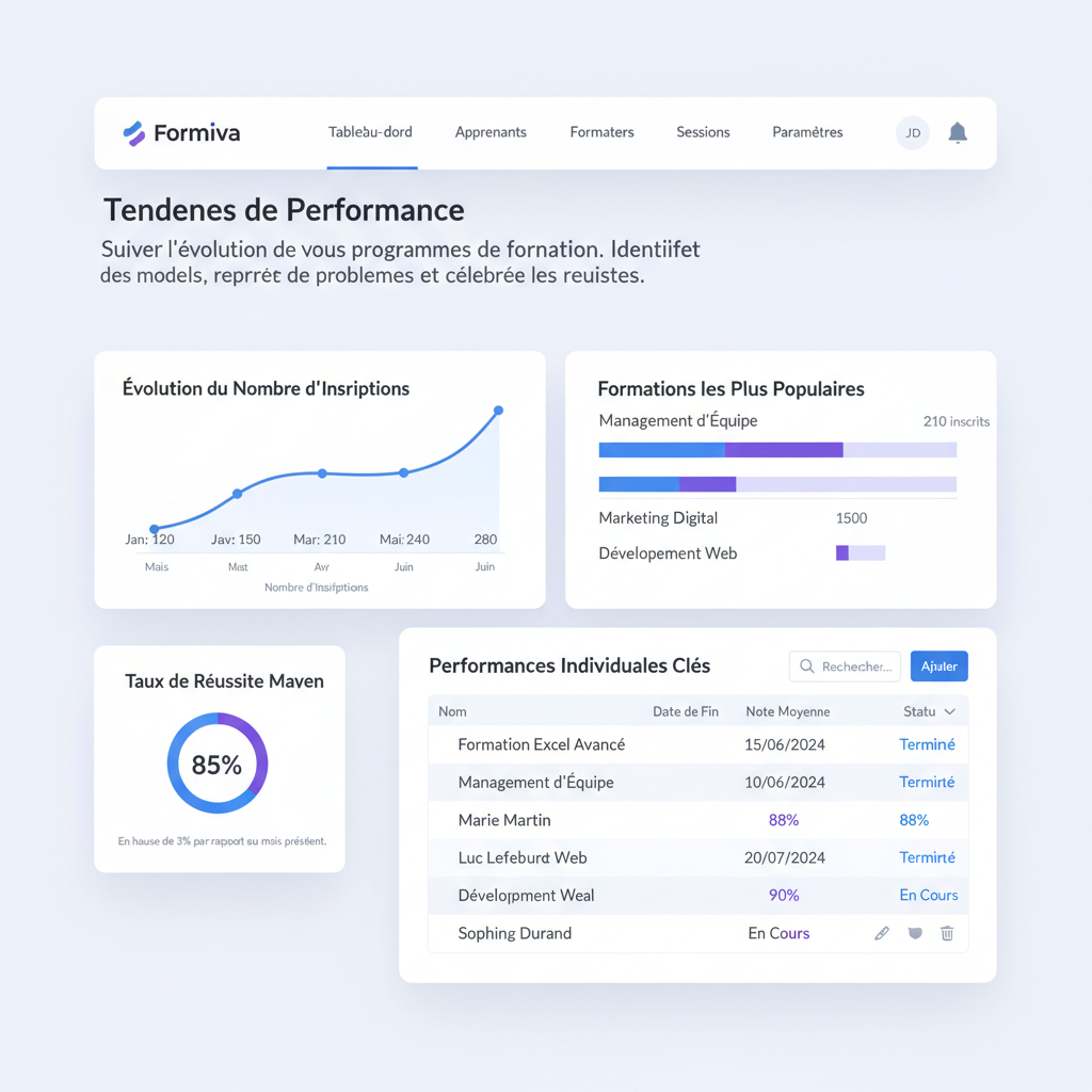 Tendances de performance