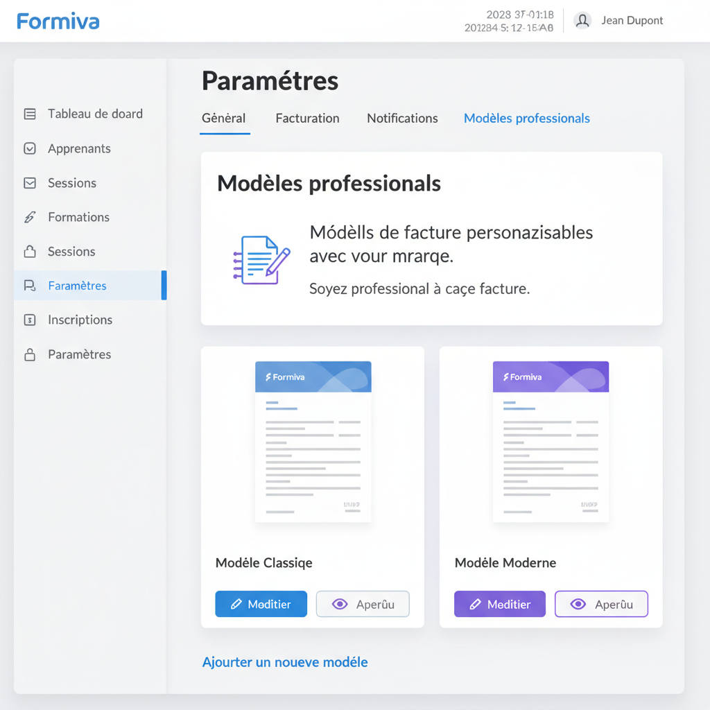 Modèles professionnels