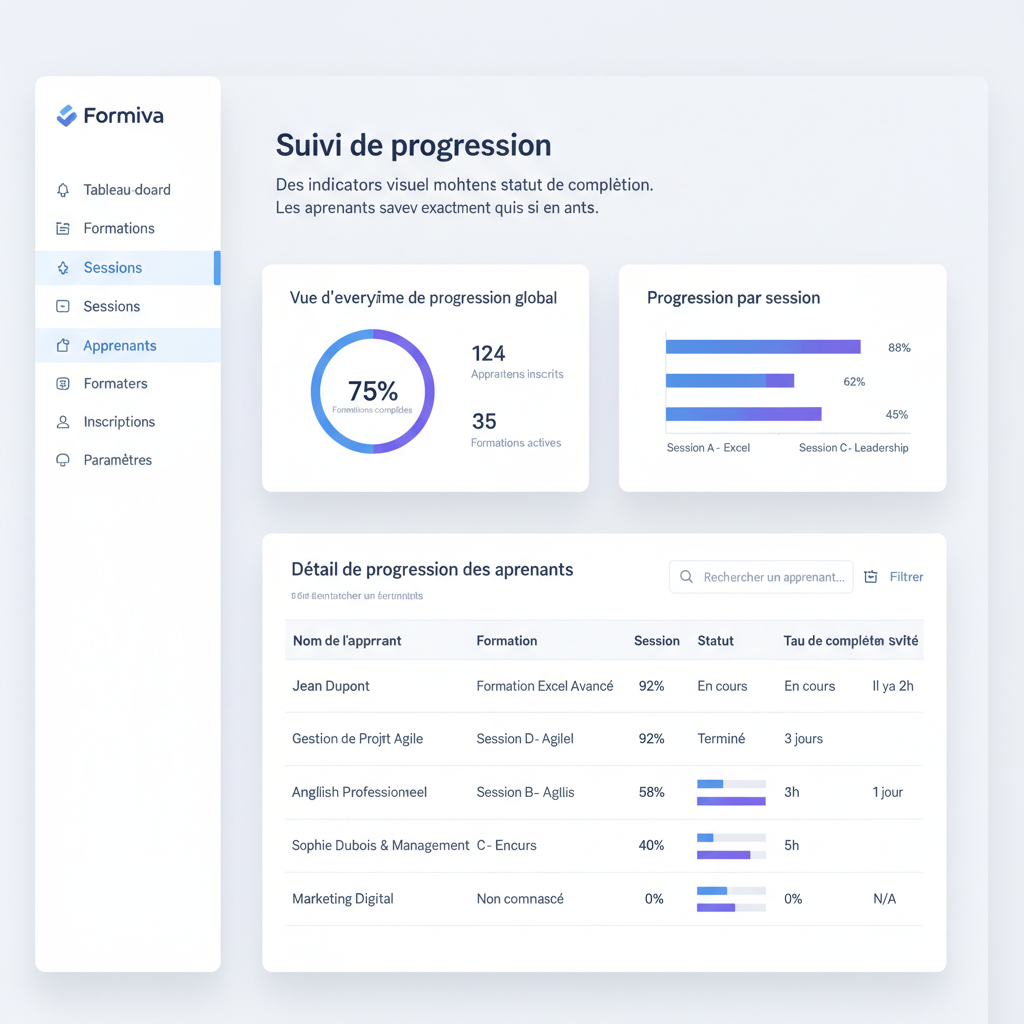 Suivi de progression