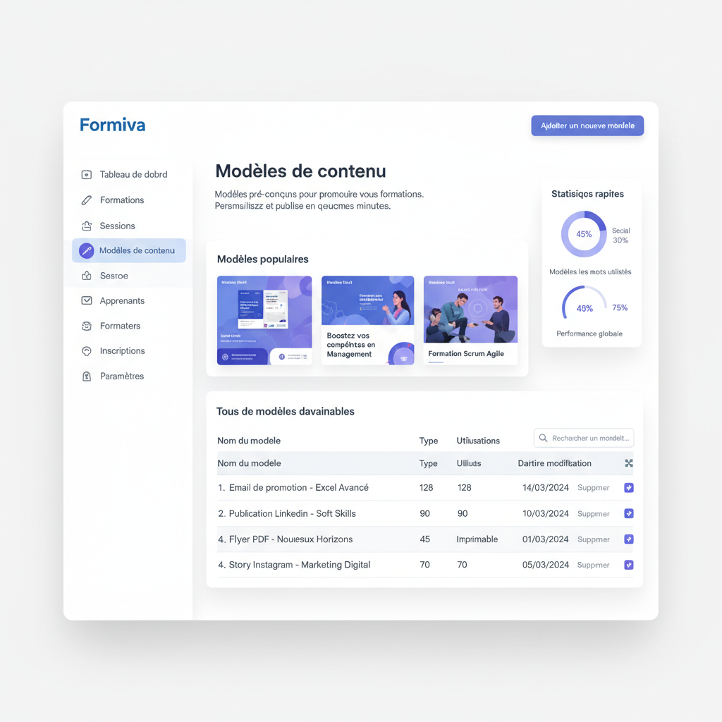 Modèles de contenu